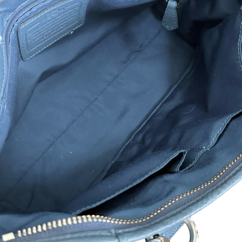 Authentic Coach Mini Ellis Blue Leather Satchel Crossbody Handbag - Picture 9 of 13